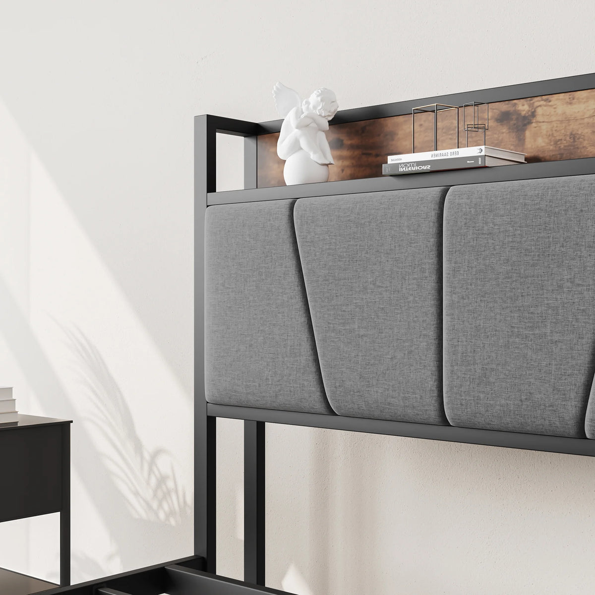Queen Bed Frame with Storage Upholstered Headboard P11207