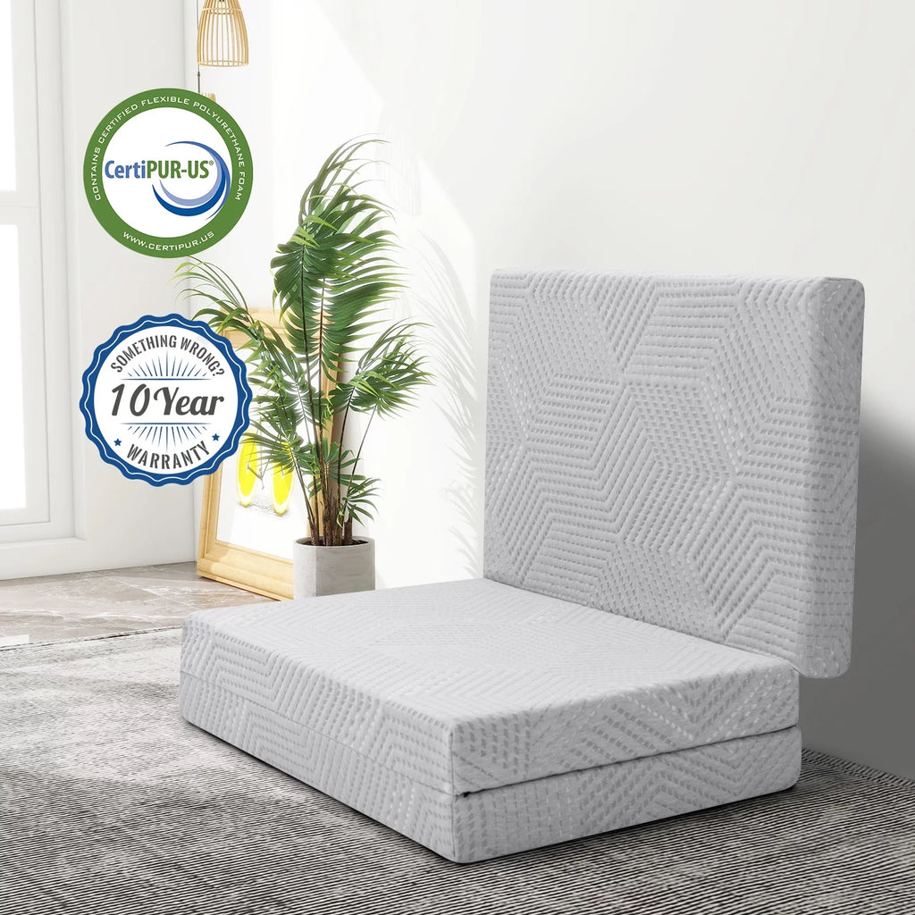 4 Inch Tri Folding Memory Foam Mattress T11035