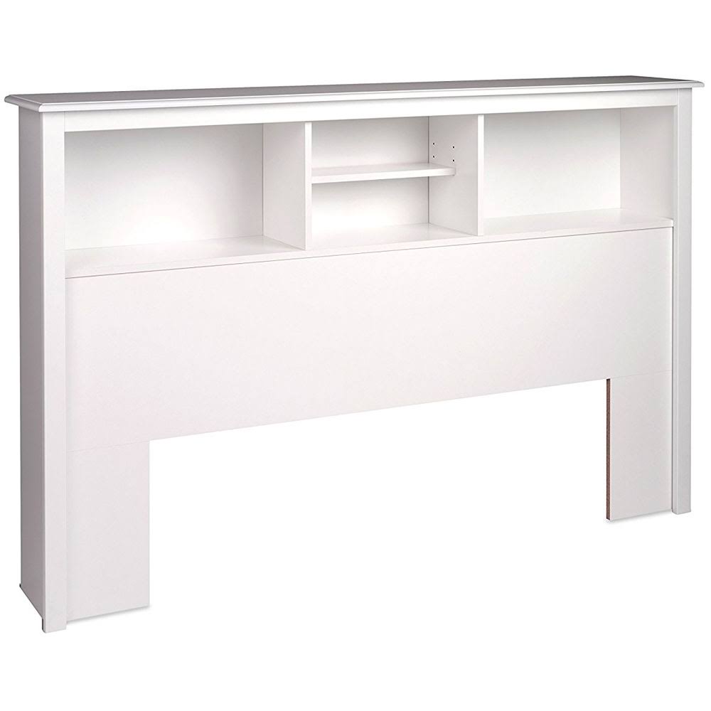 White Full/Queen Bookcase Headboard C385908