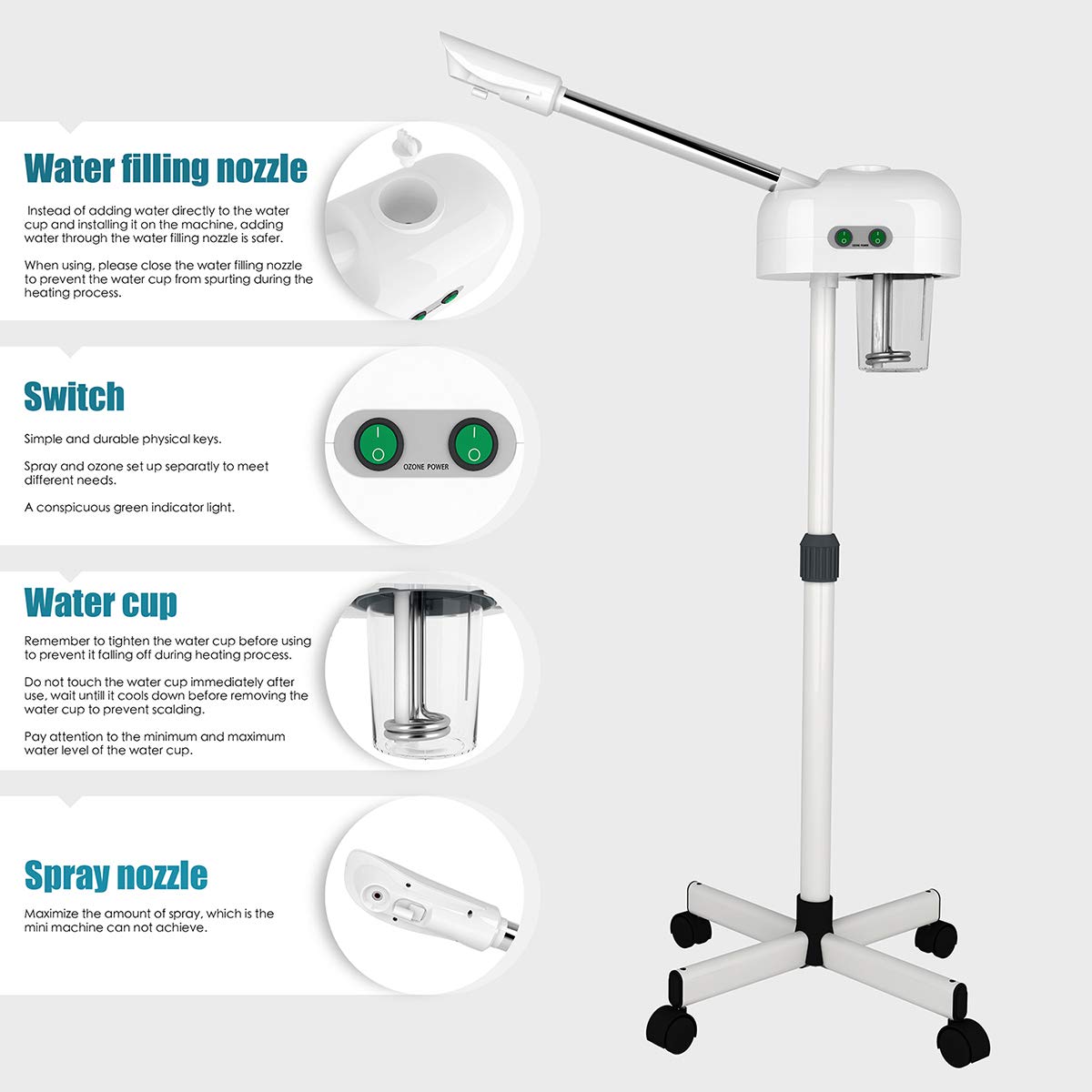 Hot Mist Ozone Facial Steamer T7092