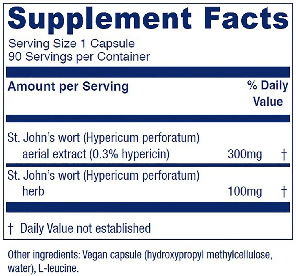 St. John's Wort Capsules 90 Count W770840