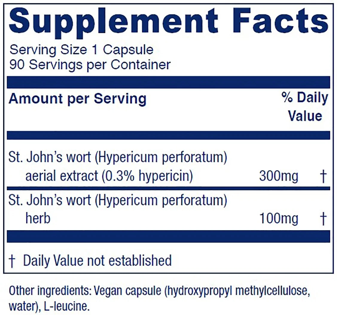 St. John's Wort Capsules 90 Count W770840