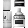 36 Inch Propane Gas Range, Range Hood, Microwave, Refrigerator, Dishwasher S40671