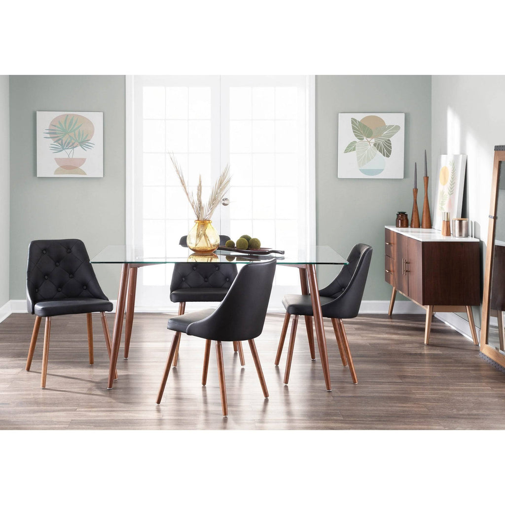 Cream Faux Leather Tufted Accent Chair X582771