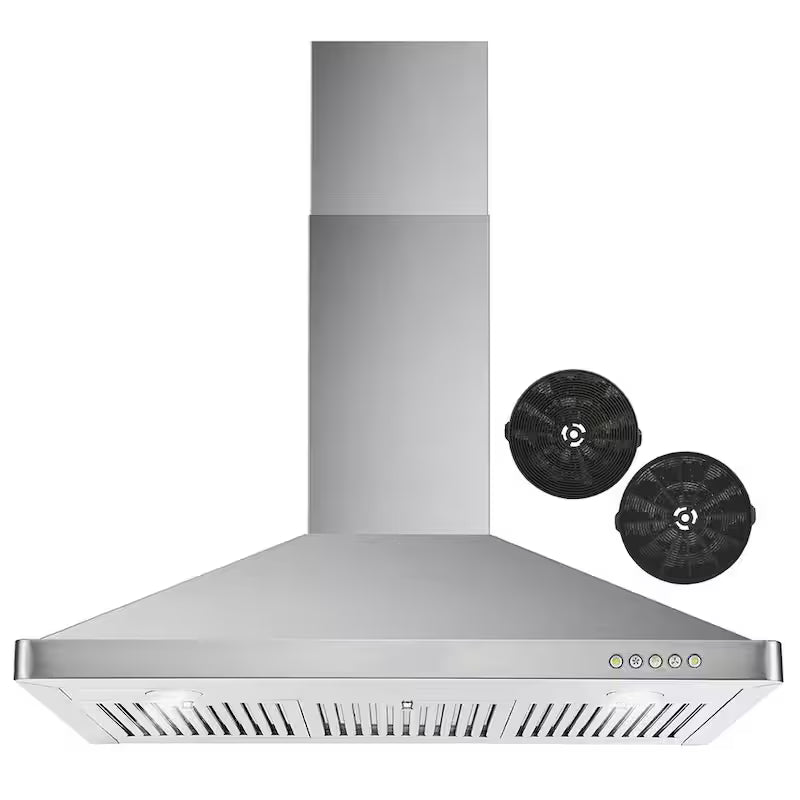 36 in. Stainless Steel Ductless Wall Mount Range Hood with Carbon Filter V59120