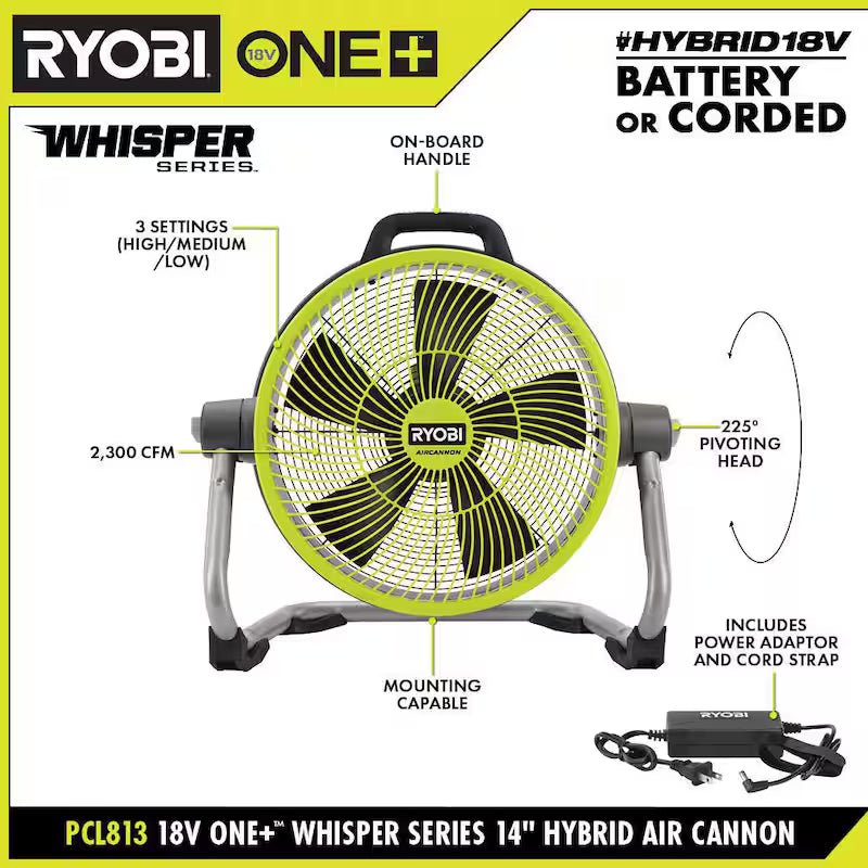 18V 14 in. Hybrid Air Cannon Kit with Battery and Charger B491661
