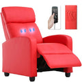 Black Recliner Chair with 2 Point Massage and Lumbar Support M86473