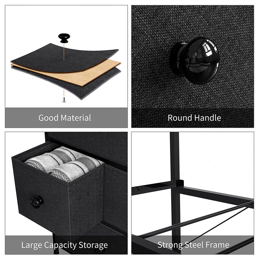 6 Drawer Steel Frame Storage Organizer Dresser O917