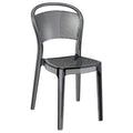 Polycarbonate Dining Chair Transparent Black Set of 2 C21162