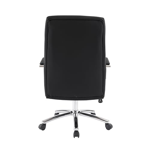 Faux Leather Adjustable Swivel Desk Chair with Gold Legs and Armrests S4549