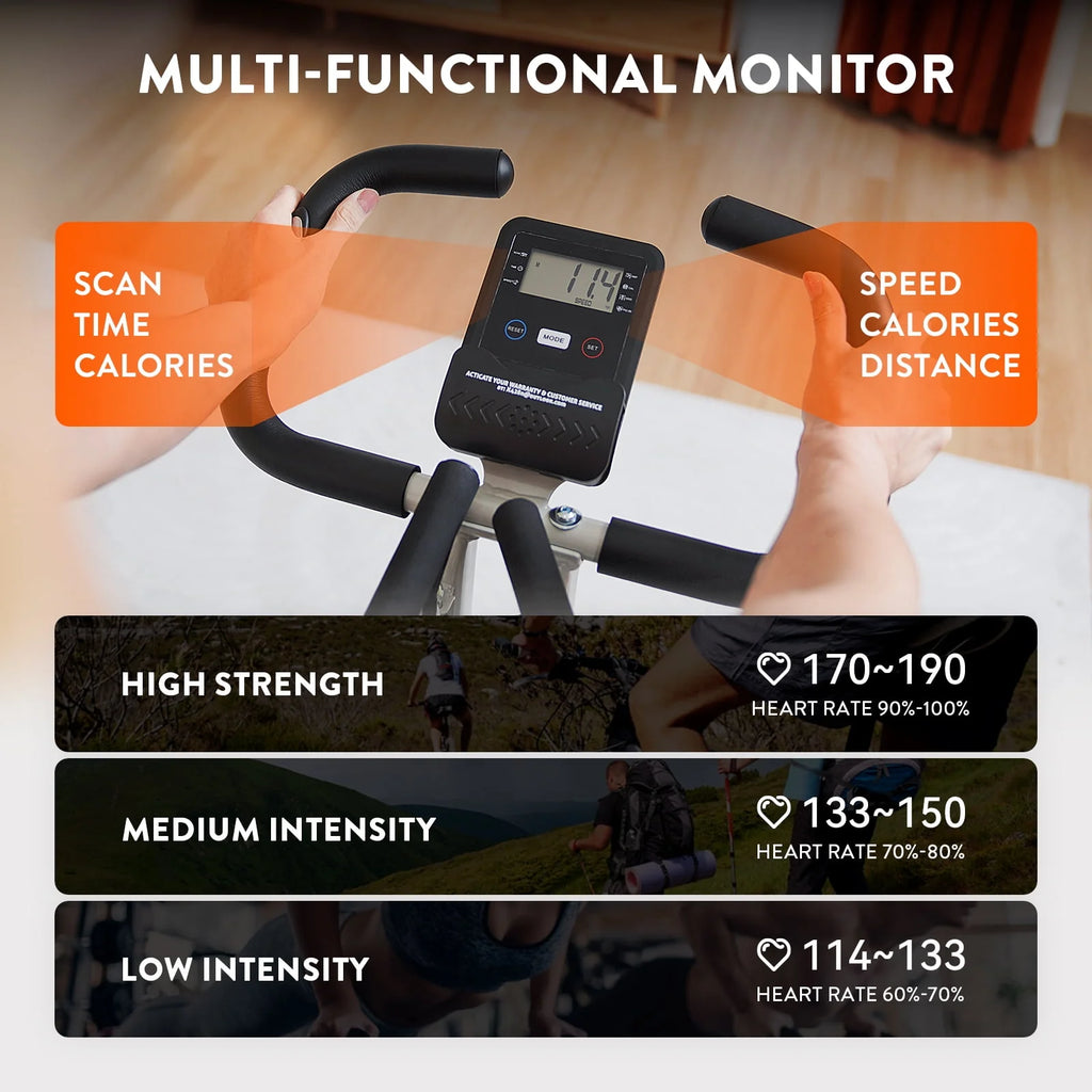 Folding Exercise Bike with 8 Level Adjustable Magnetic Resistance O755