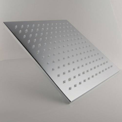 10 inch Square Rainfall LED Shower Head Stainless Steel Chrome Finish U860