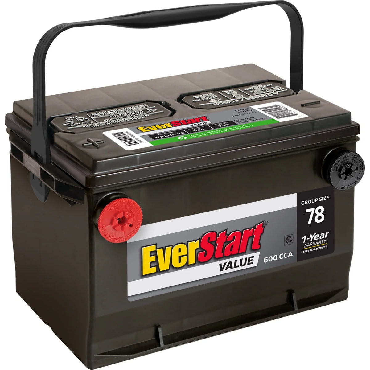Lead Acid Automotive Battery Group Size 78 12 Volt 600 CCA E1728