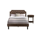 2 Pieces Wooden Full Bedroom Set in Brown D81980