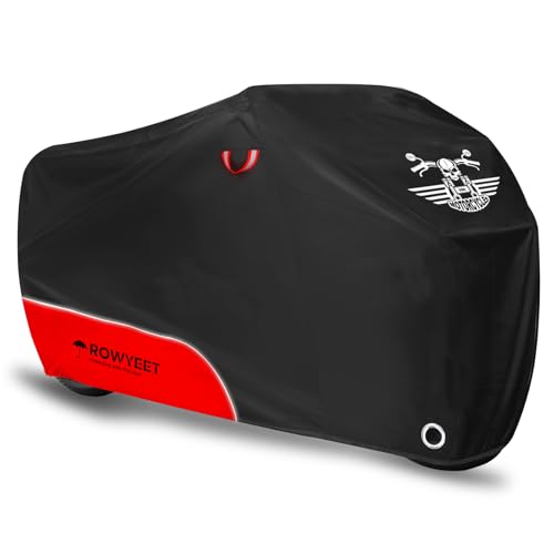 Waterproof Motorcycle Cover with Lock-Holes, Storage Bag & Night Reflective Design B3850