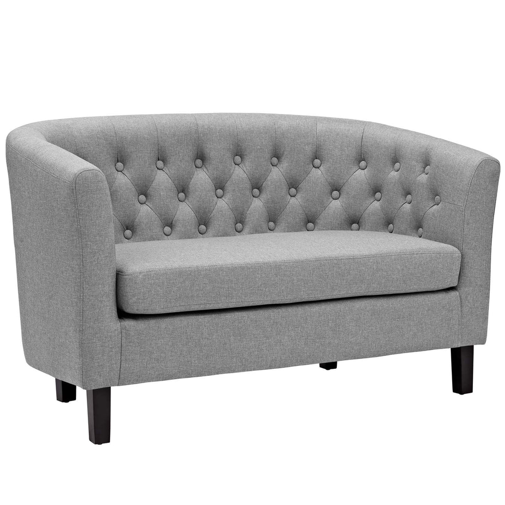 Light Gray 3 Piece Upholstered Fabric Loveseat and Armchair Set W582651