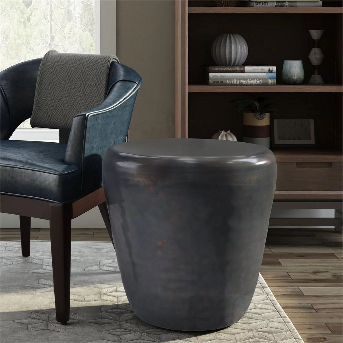 2-Piece Metal Accent Side Table Set Y848