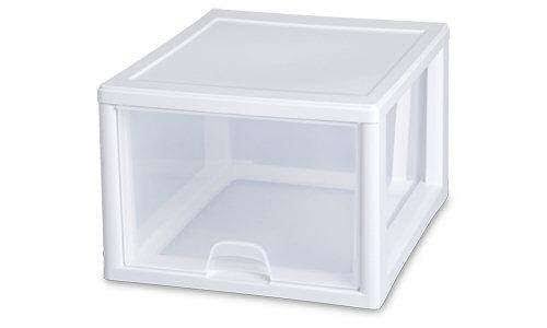 White 27 Qt Stacking Drawer Case of 4 H2128
