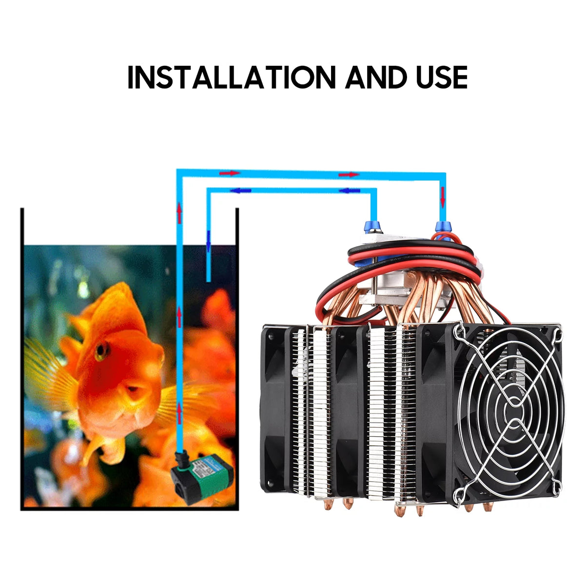 180W Semiconductor Refrigeration Aquarium Chiller for 40 Liters C81182