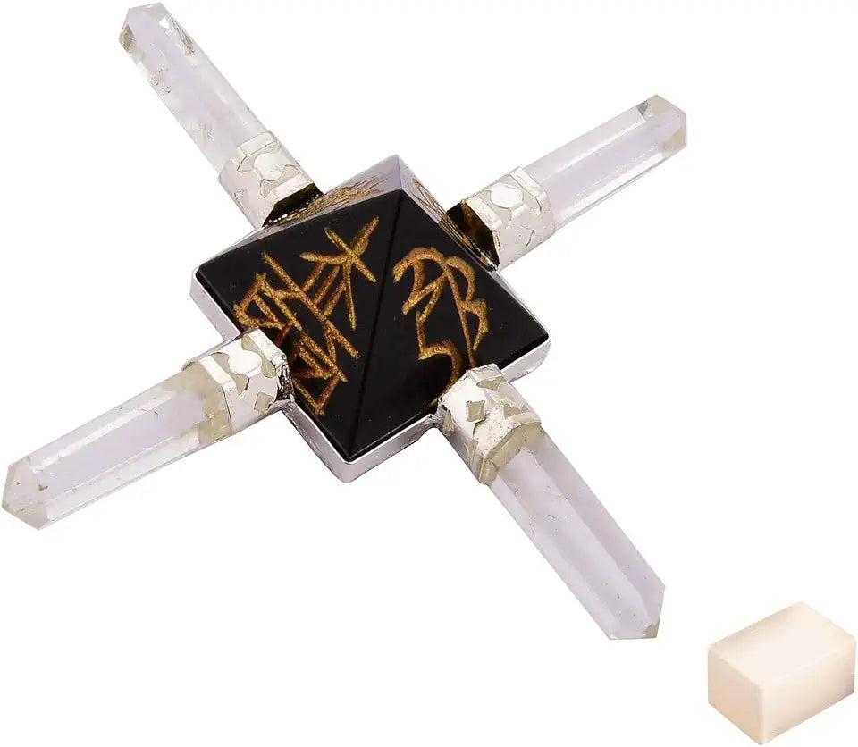 Crystal Points Stone Generator with Selenite Cube F18326