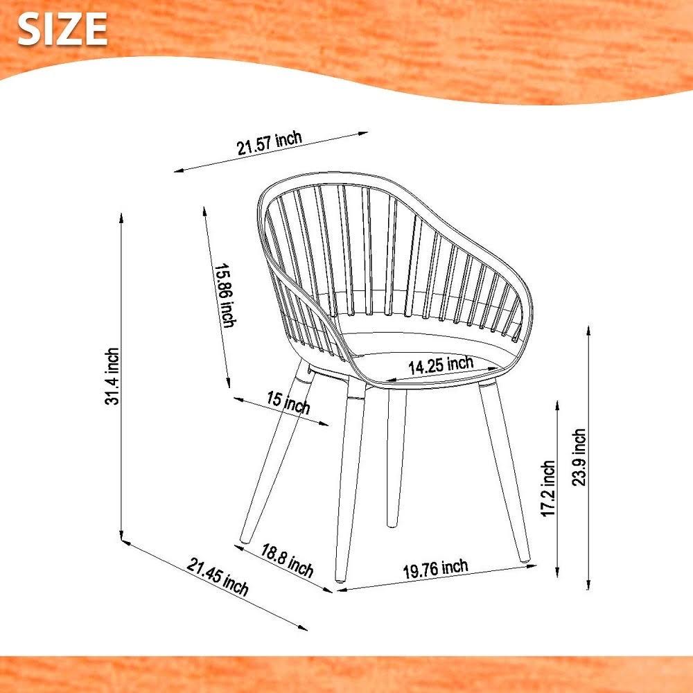 White Wood Dining Arm Chair E140724