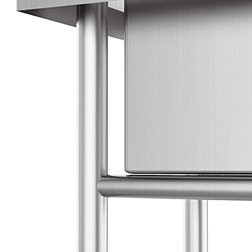 28" Stainless Steel Utility Sink with Backsplash V961
