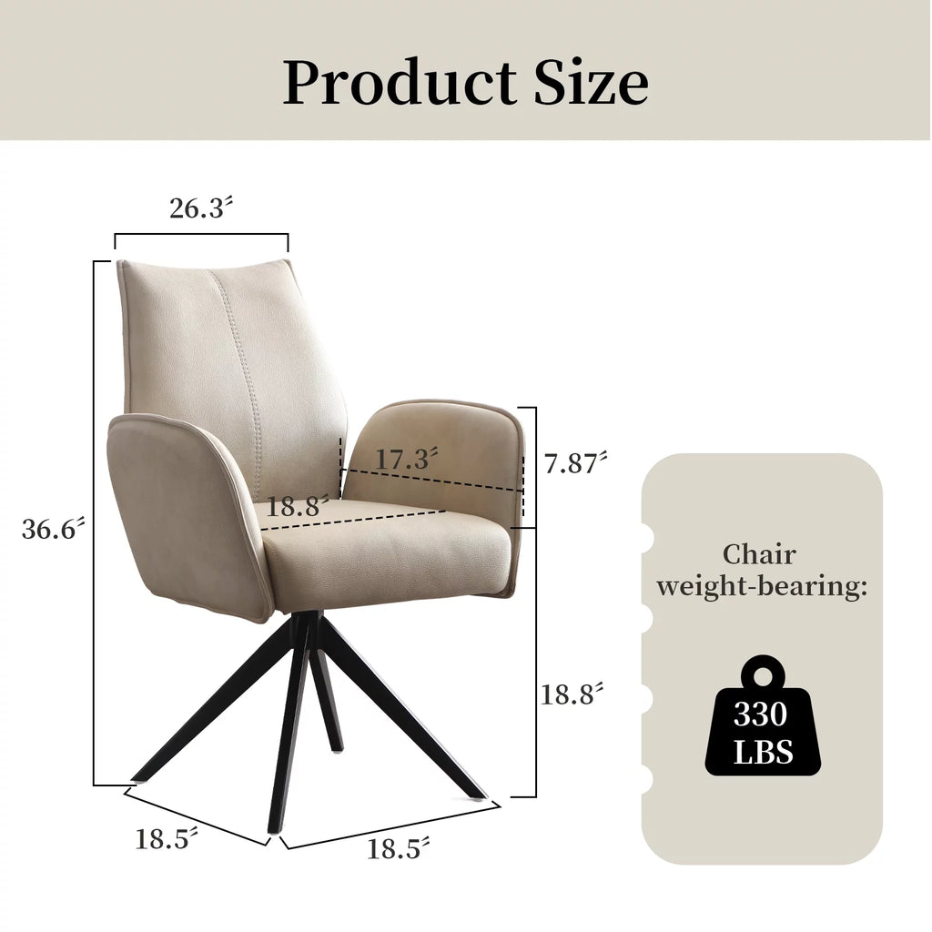 Beige Wide Office Chair U954