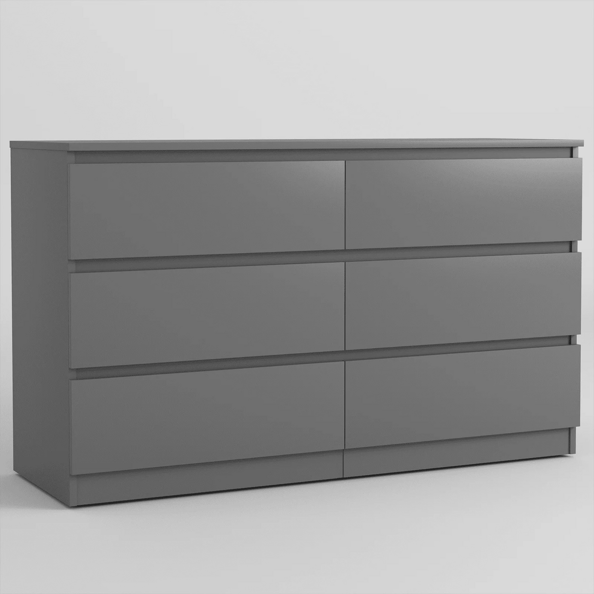 White 6 Drawer Dresser J876