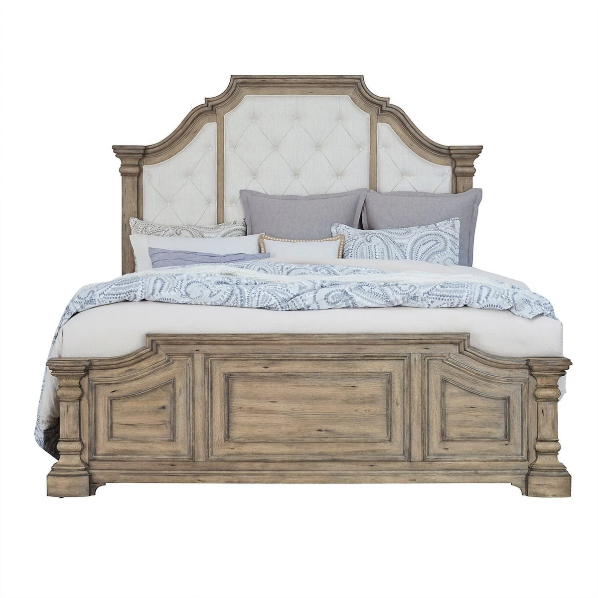 Queen Fabric Upholstered Bed M6497
