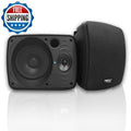 Black Wireless Waterproof Bluetooth Speaker System Set 2 W261335