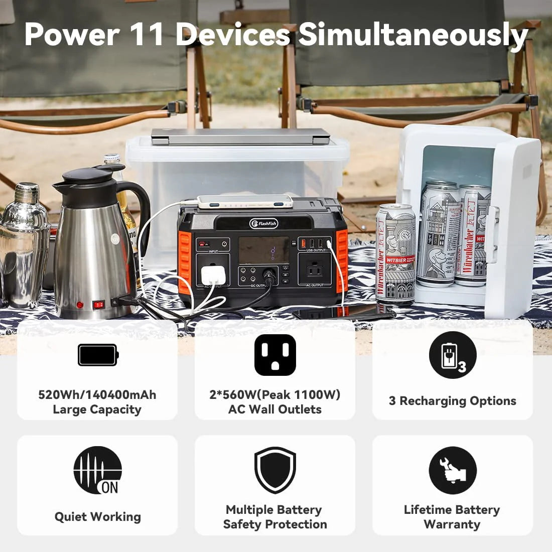 560W Portable Power Station Y7584