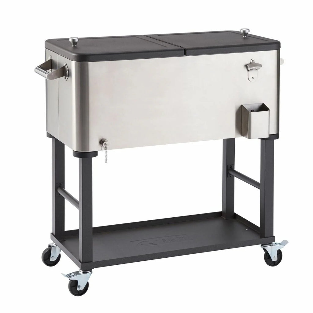 80 Quart Steel Cooler on Wheels U14367
