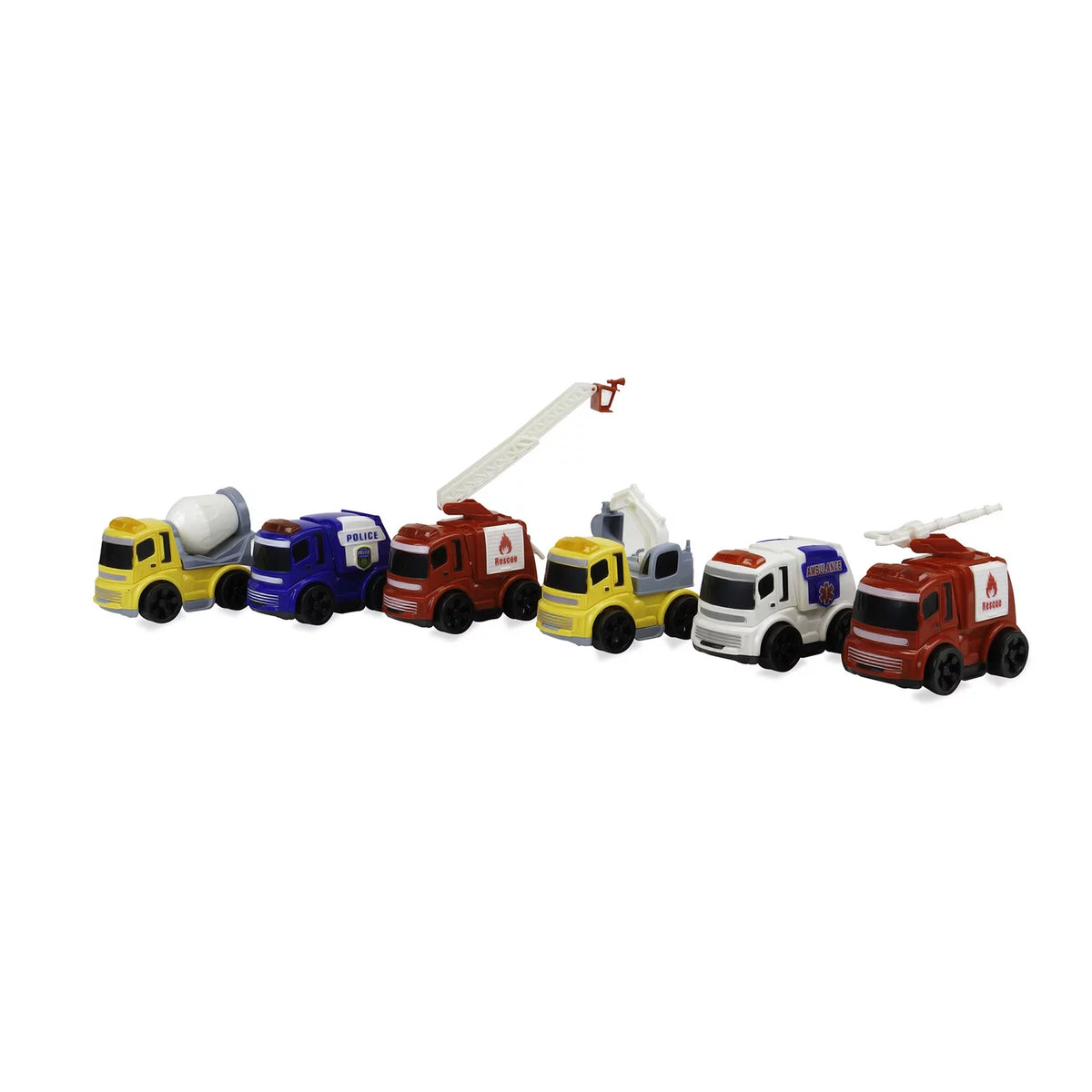 Set of 6 Friction Powered Toy Cars Y3520