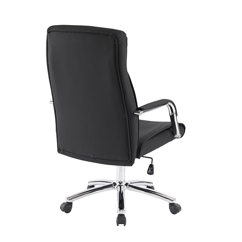 Faux Leather Adjustable Swivel Desk Chair with Gold Legs and Armrests S4549
