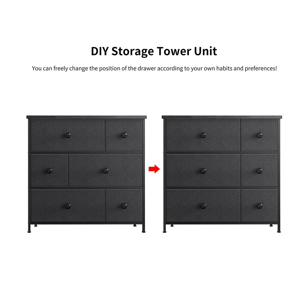 6 Drawer Steel Frame Storage Organizer Dresser O917