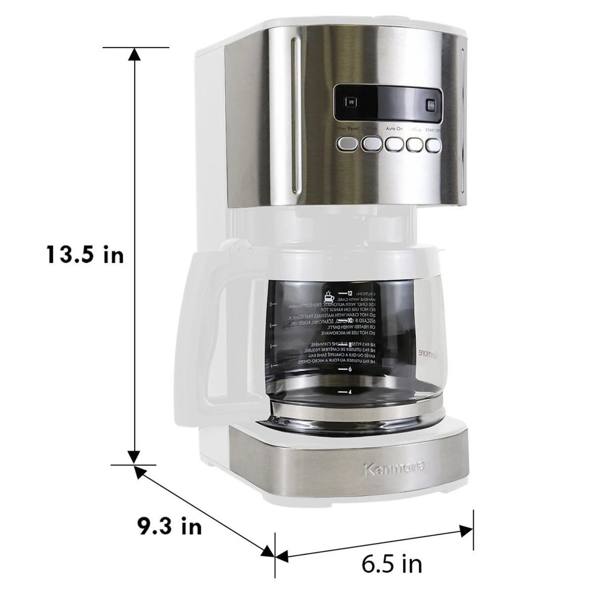 White 12-Cup Programmable Drip Coffee Maker E64096
