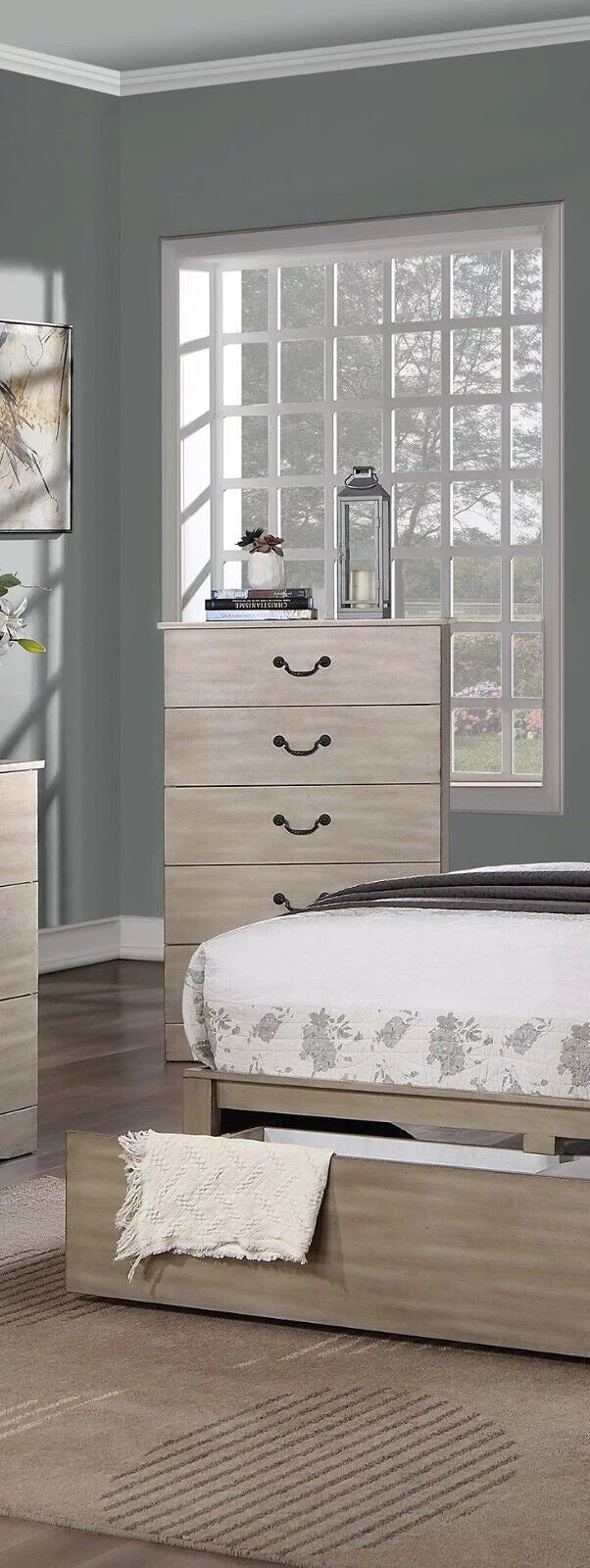 Cal King Size 6pc Bedroom Set with Dresser Mirror Nightstands Chest K89945