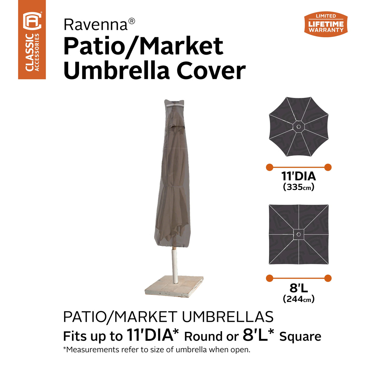 Patio Umbrella Cover with Water Resistant Fabric E1936