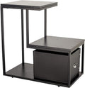 Small Wooden Sofa Side Table with Storage Shelf and 2 Drawers Y18130
