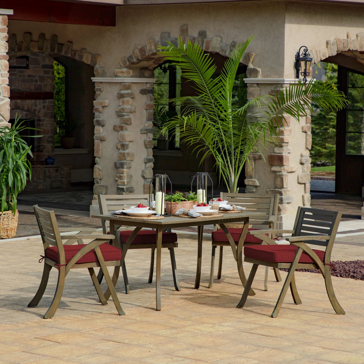 Ruby Red Outdoor Seat Cushion 20 x 20 G634865