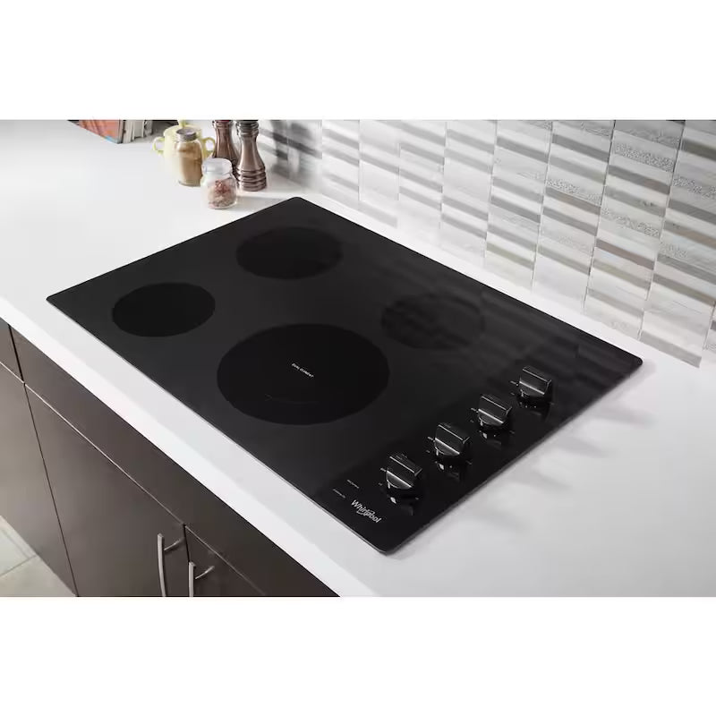 30 in. Black Electric Ceramic Glass Cooktop with 4 Elements O100516