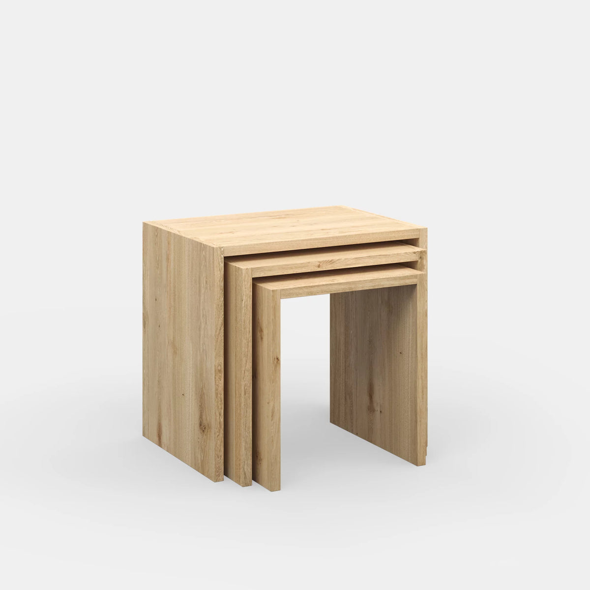 Oak Modern Nesting Table Set P577