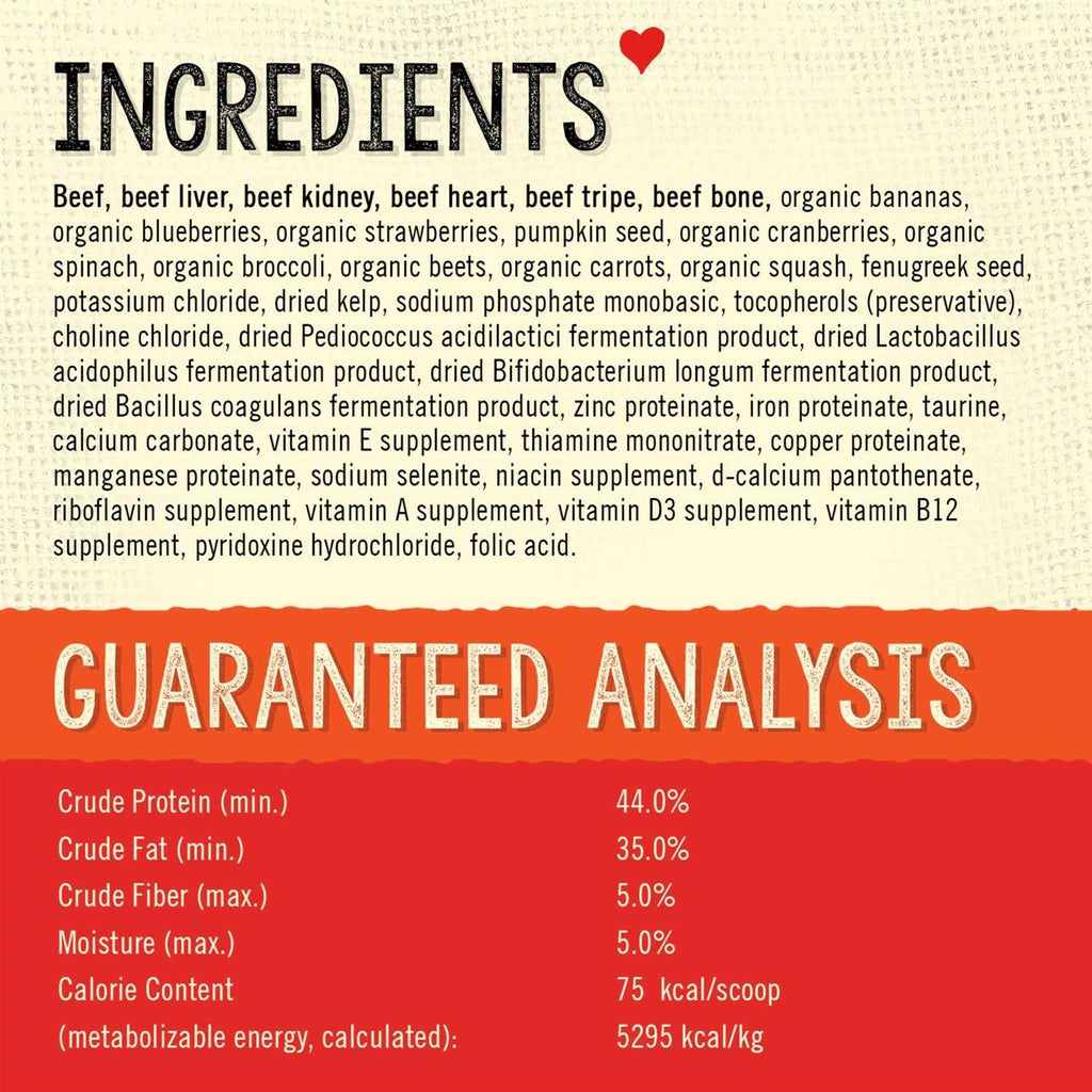 Freeze Dried Grass Fed Beef Dog Food I691076
