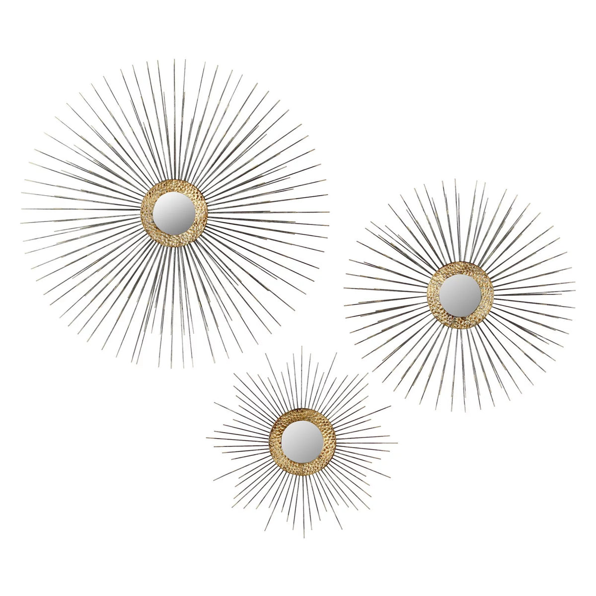 Mid Century Wall Mirrors Set of 3 X78740