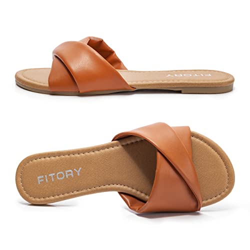 Women's Flat Sandals with Soft Leather Size 6-11 R16210