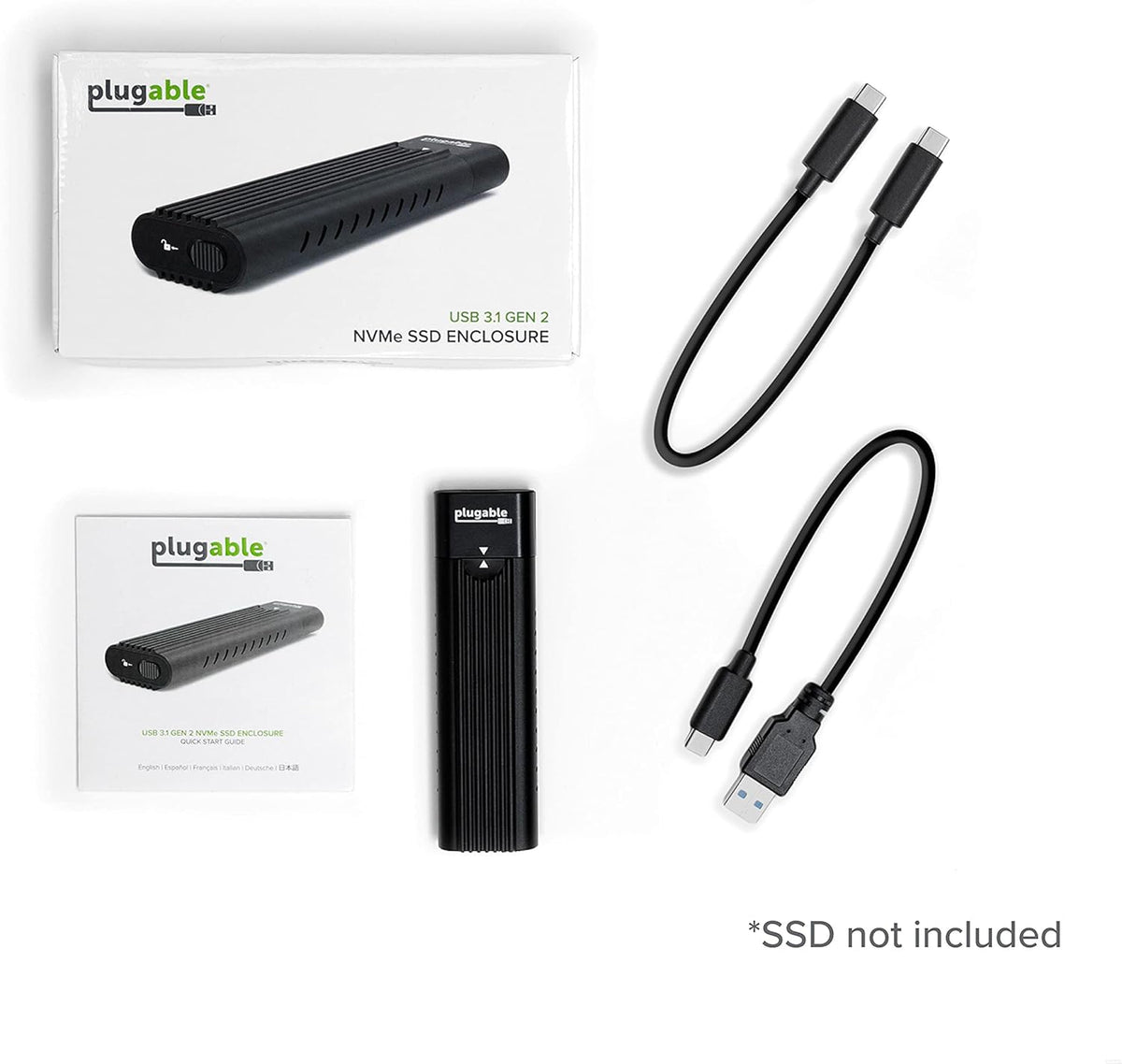 USB C to M.2 NVMe Enclosure D166