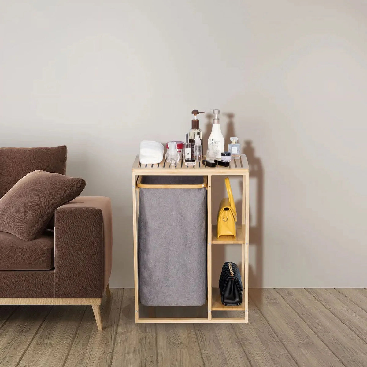 Bamboo Laundry Hamper Storage Rack O31271