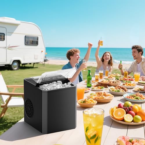 Nugget Ice Maker Machine, 26lbs in 24Hrs, Auto-Cleaning Portable with Basket and Scoop, White N60822