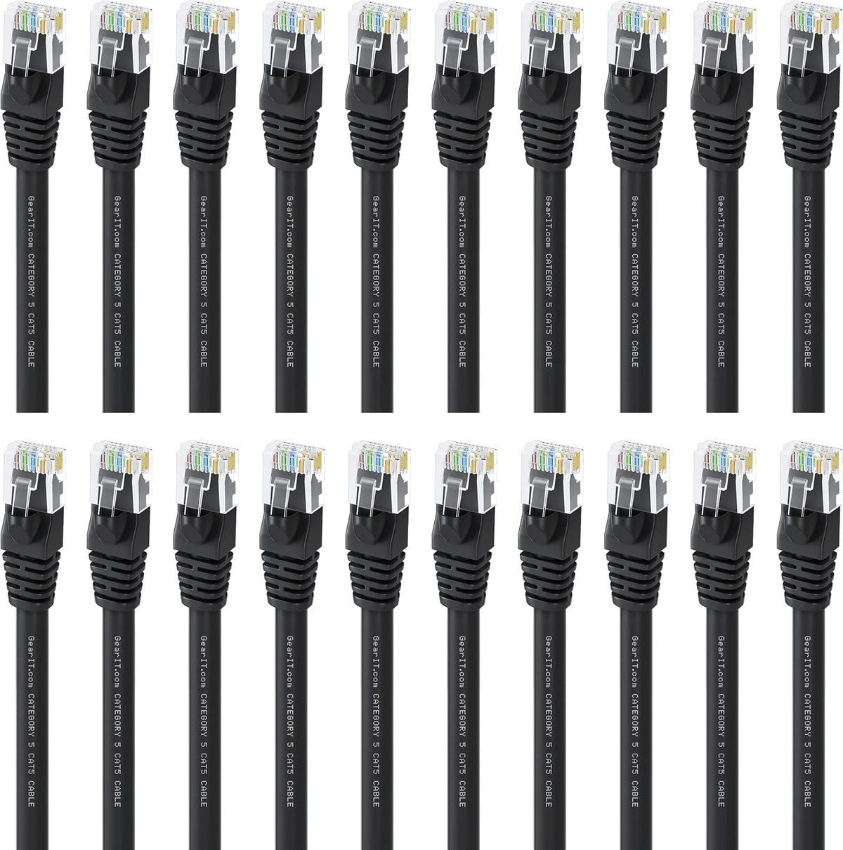Black Cat5e Ethernet Patch Cable 3 Feet X523344