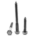1/2 inch-6 x 3 inch Hex Lag Screw Low Carbon Steel Plain Finish Pk 200 Y3936